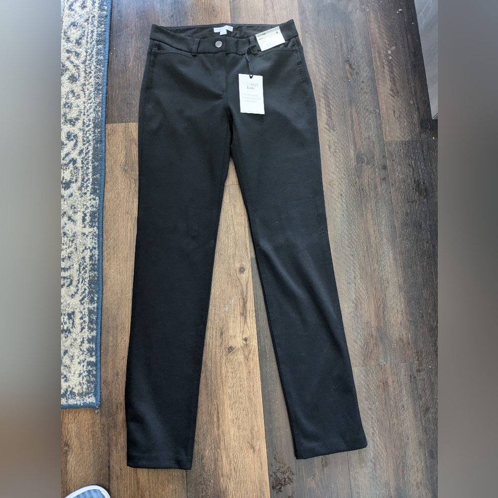 New York & Co stretch slim black pants mid rise New w tags size 4 tall - Picture 6 of 7